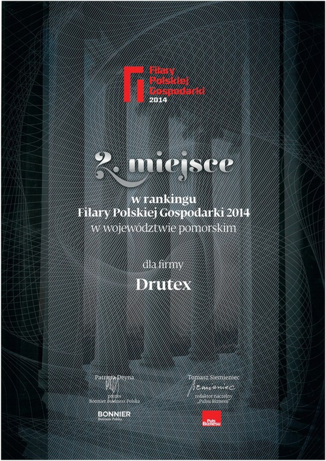 DRUTEX został wyróżniony w rankingu "Filary Polskiej Gospodarki"