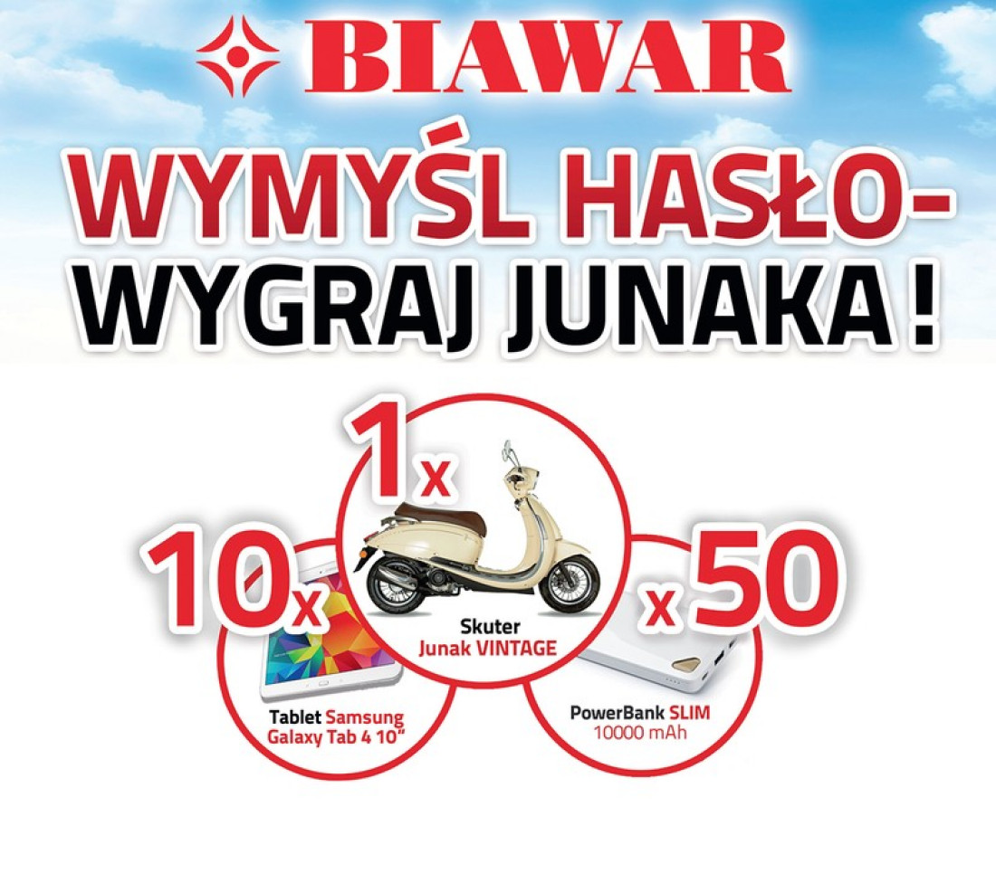 Konkurs Biawar: wymyśl hasło - wygraj Junaka!