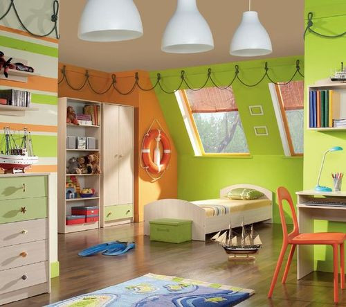 Dziecięce pokoje dobrze wyglądają pomalowane bardziej nasyconymi kolorami 