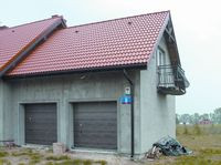 Widok dachu nad garażem