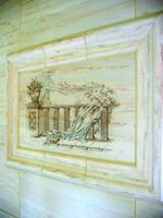 Detal glazury łazienkowej