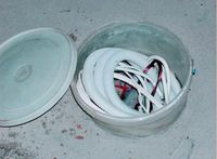 Wiadro w podłodze - puszka podłogowa