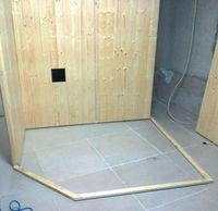 Montaż sauny na posadzce z płytek ceramicznych