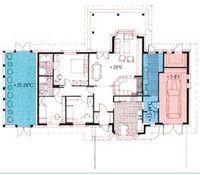 Rzut budynku wyjaśniający zasady stref buforowych