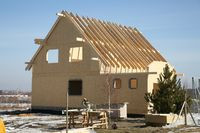 Plac budowy pozostawiony na zimę