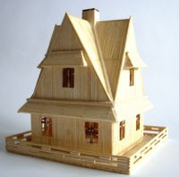 Dom z zapałek i wykałaczek