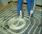  Ślimakowy spos&oacute;b układania rur ogrzewania podłogowego - etap III