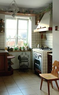 Kuchnia z oryginalnie obmurowanym piekarnikiem