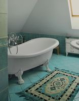 Urządzona łazienka na poddaszu