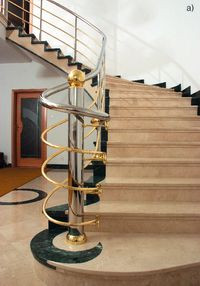 Schody betonowe wykończone marmurem