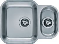 Kombinacja kom&oacute;r podwieszanych Duo 70, wykonanych ze stali szlachetnej, idealnie dopasuje się do blatu z kamienia, kompozytu mineralnego lub wodoodpornego drewna