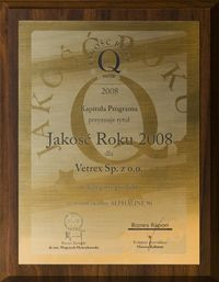 Tytuł Jakość Roku przyznawany jest przedsiębiorstwom i firmom, kt&oacute;re z wyjątkową uwagą podchodzą do jakości i wysokich standard&oacute;w pracy