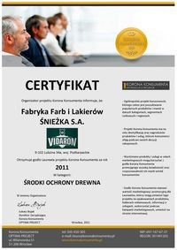 VIDARON otrzymał godło Laureata projektu Korona Konsumenta za rok 2011