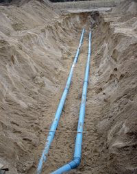 Gruntowy wymiennik ciepła ułożony w Sołdanach Nowych