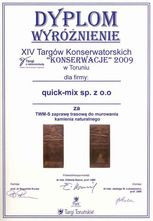 firma quick-mix otrzymała wyróżnienie za zaprawę trasową TWM-S