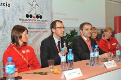 W konferencji prasowej uczestniczyła Reprezentacja Olimpijska Polskiego Związku Biathlonu.