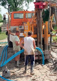 Wykonanie wierceń niezbędnych do zamontowania sond pionowych