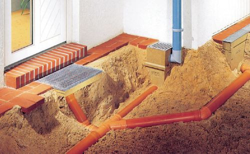 Drenaż wykonuje się wokół ścian budynku, by zebrać nadmiar wody deszczowej spływającej w głąb gruntu