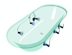 Hydromasaż Kaldewei VIVO TURBO działa bez systemu orurowania.