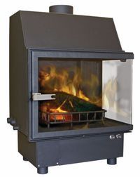 Turbokominek Makroterm z narożną szybą