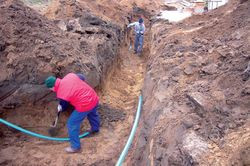 Układanie kolektora poziomego