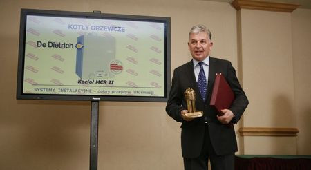 Statuetkę osobiście odebrał Prezes Zarządu De Dietrich Technika Grzewcza Sp. z o.o., pan Kazimierz Gołecki