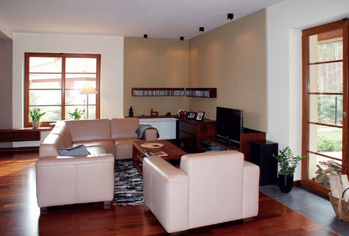 Wystrój salonu to wspólne dzieło architekta wnętrz oraz pani domu
