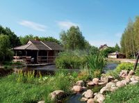 Fińska kota i chata rybaka