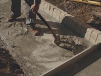 Mieszanie podsypki piaskowej z cementem