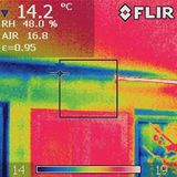 Belka konstrukcyjna tarasu - kamera termowizyjna