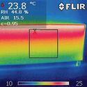 Nieprawidłowe działanie grzejnika żeliwnego - kamera termowizyjna