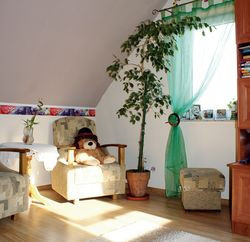 Pokoje dziecięce są jasne i przestronne