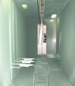 Lakiernia proszkowa, w której malowane są elementy zewnętrzne kotła.