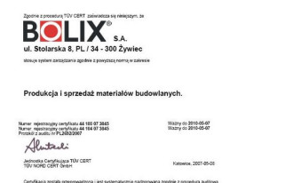 Jakość potwierdzona certyfikatem ISO