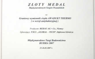 Złoto za AWADUKT Thermo