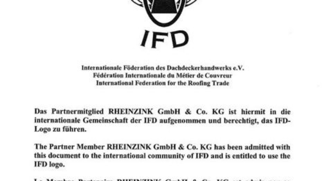 Rheinzink w IFD