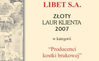 Złote godło w kategorii "Producenci kostki brukowej"