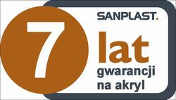 7 lat gwarancji na wanny i brodziki marki SANPLAST i OVAL