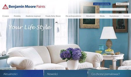 Benjamin Moore odświeżył serwis internetowy