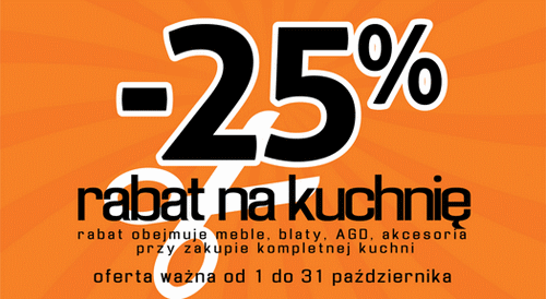 25% rabatu w MAXX KUCHNIE