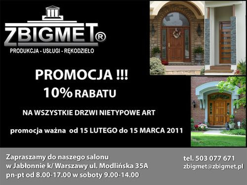 Zbigmet - rabat na drzwi nietypowe ART