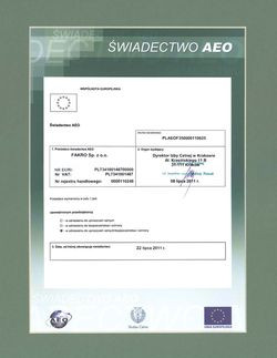 FAKRO uzyskało prestiżowy certyfikat Authorised Economic Operator