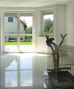 Biała połyskliwa podłoga