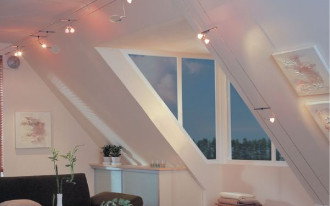 Oświetlenie halogenowe na poddaszu