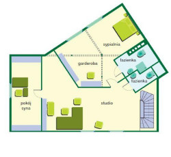 Rzut dobudowanego poddasza