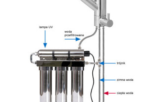 Aqua Vitae Set - bateria zlewozmywakowa z zestawem filtrów i lampą UV