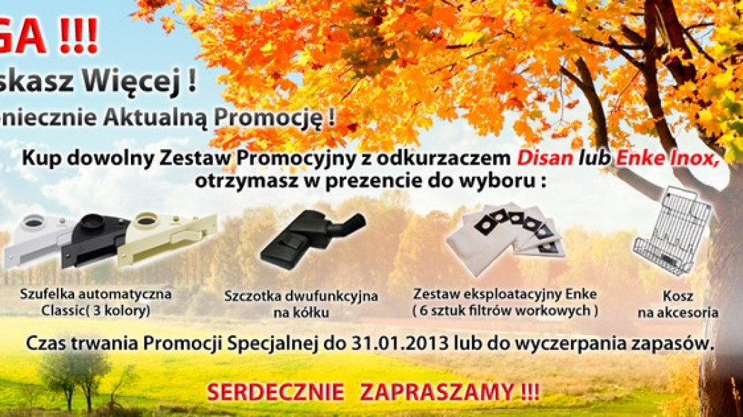 Odkurzacze Centralne - promocja firmy Comfort System