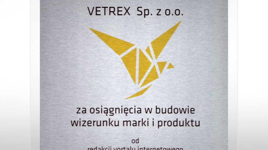 "Fenestra Aurea" dla firmy Vetrex