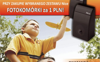 Promocja firmy Nice - fotokomórki za 1 zł