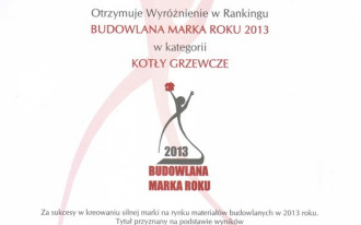 Tytuł Budowlanej Marki Roku 2013 przyznany marce Immergas